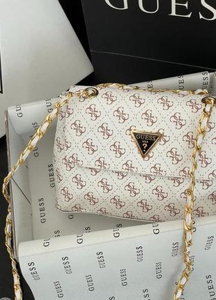 Сумка клатч guess amara white