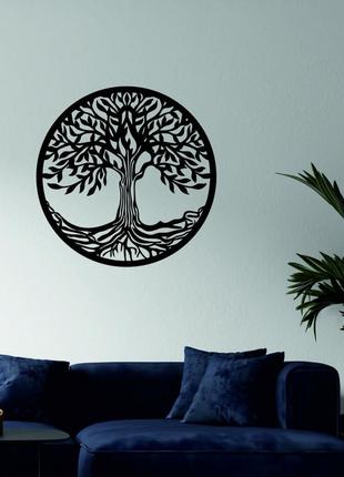 Декоративное настенное 3d панно «дерево в кругу» декор на стену с объемом2 фото