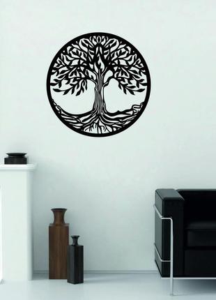 Декоративное настенное 3d панно «дерево в кругу» декор на стену с объемом4 фото