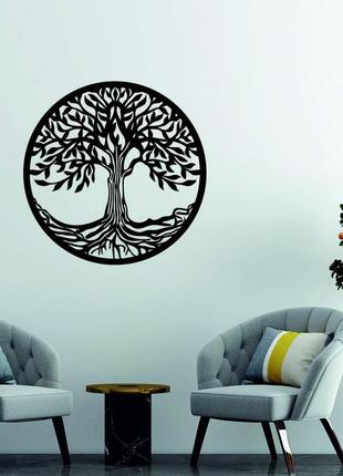 Декоративное настенное 3d панно «дерево в кругу» декор на стену с объемом3 фото