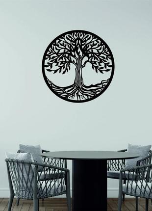 Декоративное настенное 3d панно «дерево в кругу» декор на стену с объемом5 фото