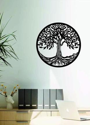 Декоративное настенное 3d панно «дерево в кругу» декор на стену с объемом6 фото