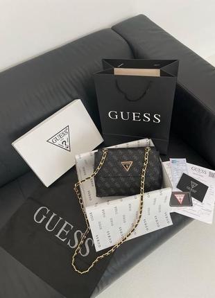 Сумка клатч guess amara black6 фото