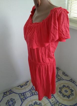 Новое брендовое натуральное летнее платье, размер 14-162 фото
