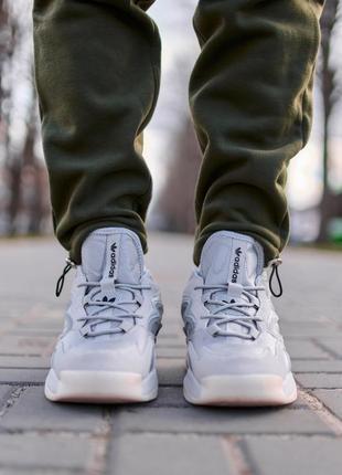 Крутые мужские кроссовки adidas streetball 2 grey beige светло-серые с бежевым8 фото