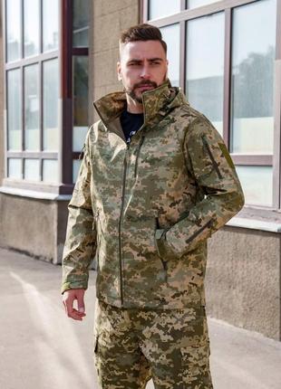 Тактична куртка-шутрмовка softshell утеплена піксель  xxl