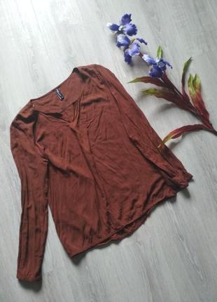 Кофта блуза коричневая