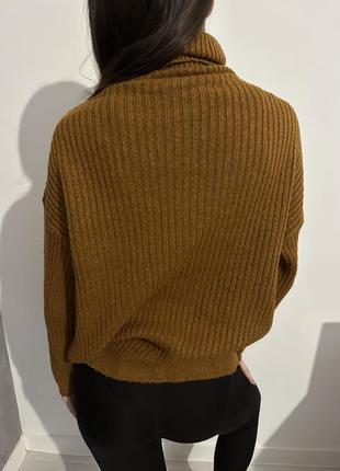 Светр oversize кофта коричнева кофта тепла вʼязана 9