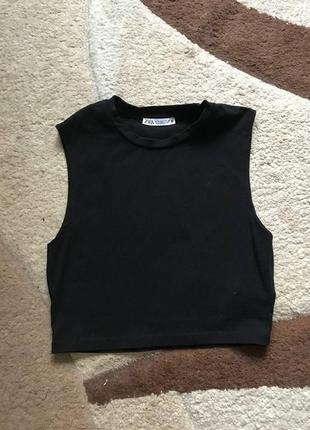 Женский черный топ от zara