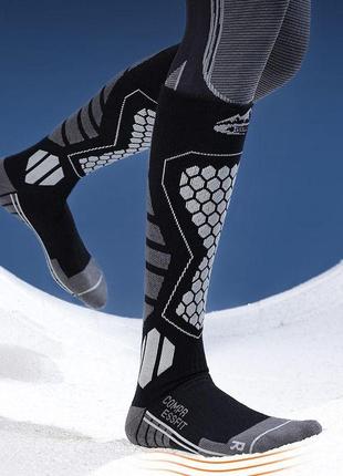 Профессиональные шерстяные высокие лыжные носки go love joy (40-44) compressfit5 фото