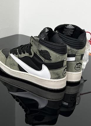 Подросток кроссовки nike air jordan 1 retro high travis scott “cactus jack” р36-403 фото