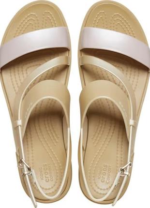 Сандалии, босоножки крокс crocs tulum shimmer strappy, 374 фото