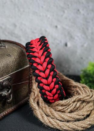 Браслет з паракорду the hunter на застібці череп з нейзильберу ручного лиття, в подарунок брелок3 фото