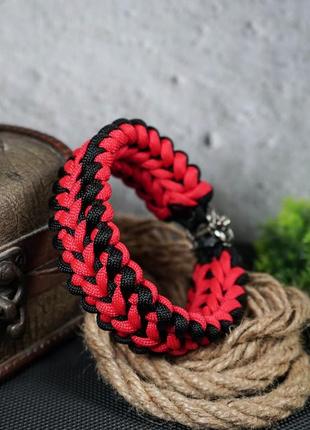 Браслет з паракорду the hunter на застібці череп з нейзильберу ручного лиття, в подарунок брелок6 фото
