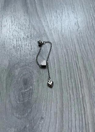 Каблочка на цепочке, серебряное покрытие2 фото