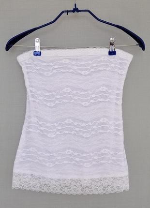 Кружевной топ без бретелек