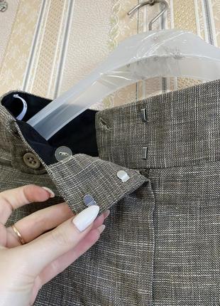 Стильна спідниця, сіро-бежева спідниця міді, юбка5 фото