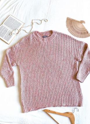 Теплый модный вязаный свитер (размер 44/16-46/18)1 фото