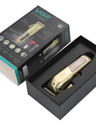 Машинка для стрижки vgr professional hair clipper v-278 gold, домашня машинка для стрижки волосся4 фото