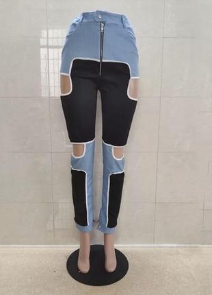 Летние джинсы брюки дизайнерские4 фото