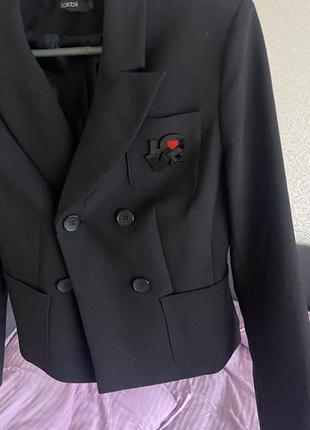 Оригінальний піджак джемпер чорний піджачок пиджак2 фото