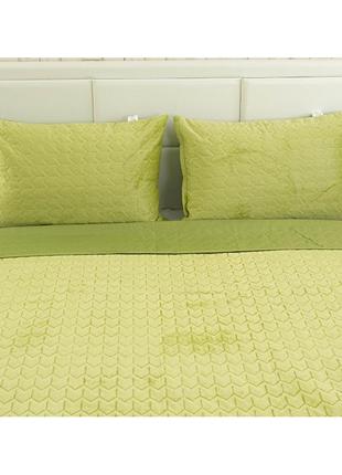 Двустороннее декоративное покрывало “velour” green banana 180х220 см4 фото