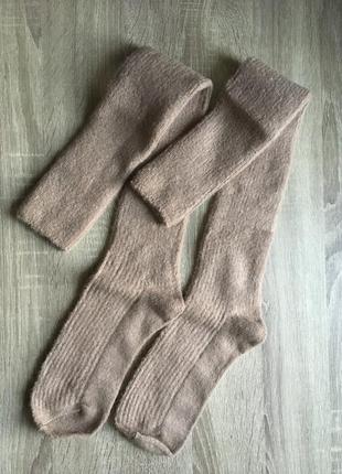 Теплые  шерстяные нюдовые   чулки leg-warmers  длинные носки заколенки   + 7 цветов8 фото