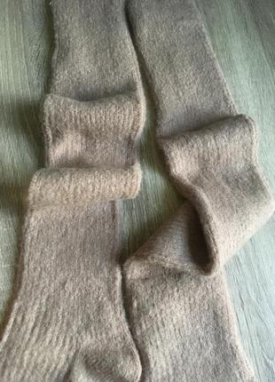 Теплые  шерстяные нюдовые   чулки leg-warmers  длинные носки заколенки   + 7 цветов7 фото
