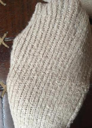 Теплые  шерстяные нюдовые   чулки leg-warmers  длинные носки заколенки   + 7 цветов5 фото