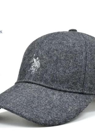 Зимняя шерстяная кепка бейсболка u.s. polo assn оригинал8 фото