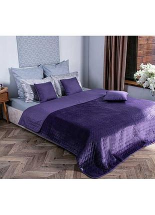 Двустороннее декоративное покрывало “velour” violet 220х240 см