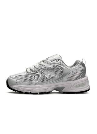 Женские кроссовки new balance 530 white silver premium