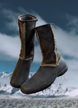 Зимові шкіряні чоботи sioux оригінальні коричневі на хутрі  ,нові,сток з німеччини