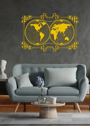 Декоративное панно на стену old world map