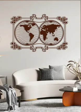 Декоративное панно на стену old world map