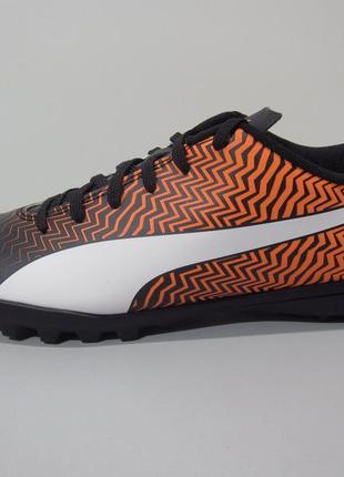 Футбольные сороконожки puma rapido ii tt 106062 03 shocking orange/black/white (оригинал)