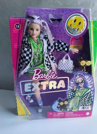 Лялька barbie extra fashion doll with crimped lavender hair оригінал3 фото