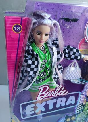 Лялька barbie extra fashion doll with crimped lavender hair оригінал2 фото