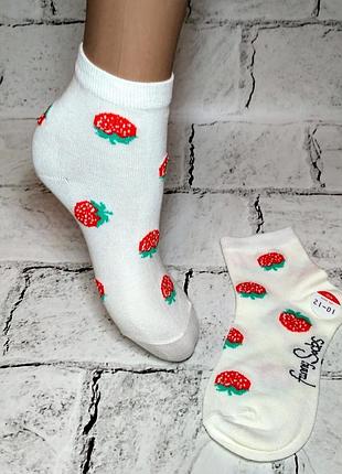 Шкарпетки дитячі принт полуниця, 10-12 років