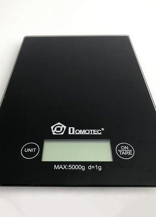 Весы кухонные domotec ms-912, электронные кухонные весы, весы для взвешивания продуктов. цвет: черный