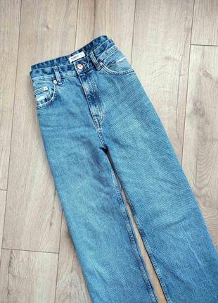Прямі джинси широкі класичні висока посадка прямые джинсы широкие классические высокая посадка3 фото