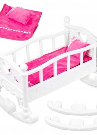 Kinderplay кукольная кроватка, колыбель 2в1-kp6688