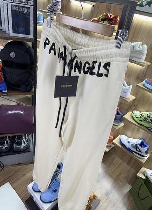 Штани palm angels miami logo beige pants3 фото