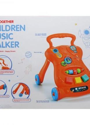Каталка-ходунки "music walker" (оранжевая)