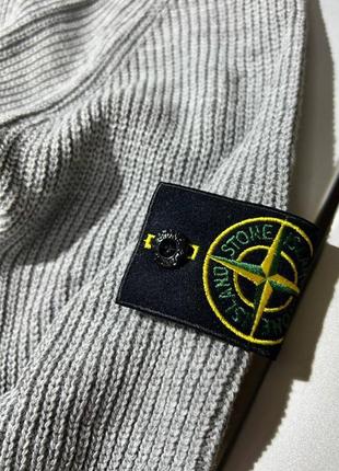 Вязаный гольф stone island теплый с высокой горловиной8 фото