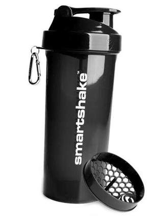 Шейкер lite 1000мл прозрачно-черный (09247012), smartshake