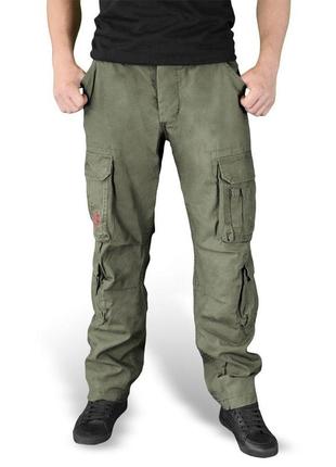 Штани карго чоловічі surplus airborne slimmy trousers oliv gewas штани карго оливкові