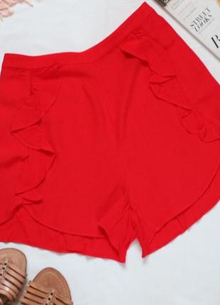 Красные шорты 44 14 размер h&m состояние новых2 фото