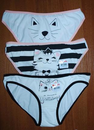 Набір 5 шт жіночі трусики сліпи m донелла donella котик