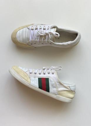 Кеди gucci leather sneakers vintage